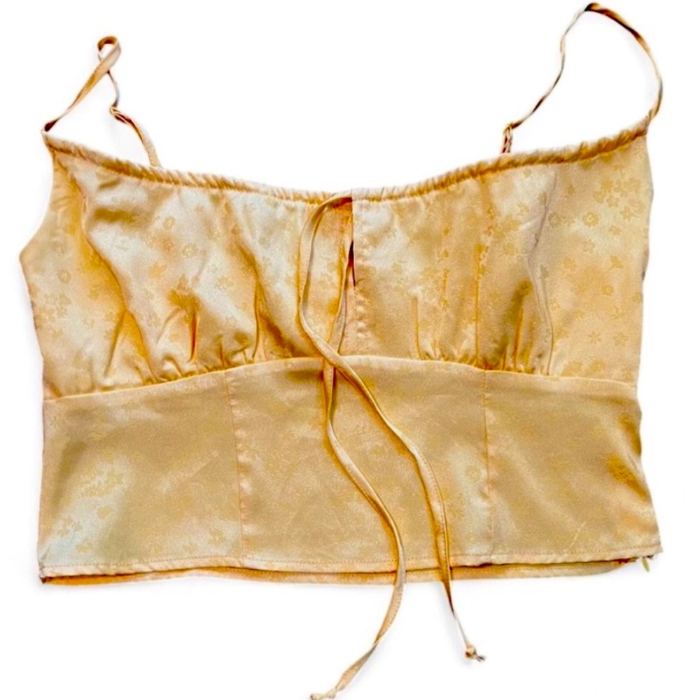PACSUN LA Hearts by Pacsun Satin Yellow Top
